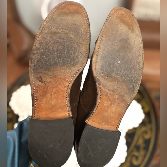 ALLEN EDMONDS Dress Shoes (12, Brown/Suede, Cap-toe Oxford) - Picture 3 of 5